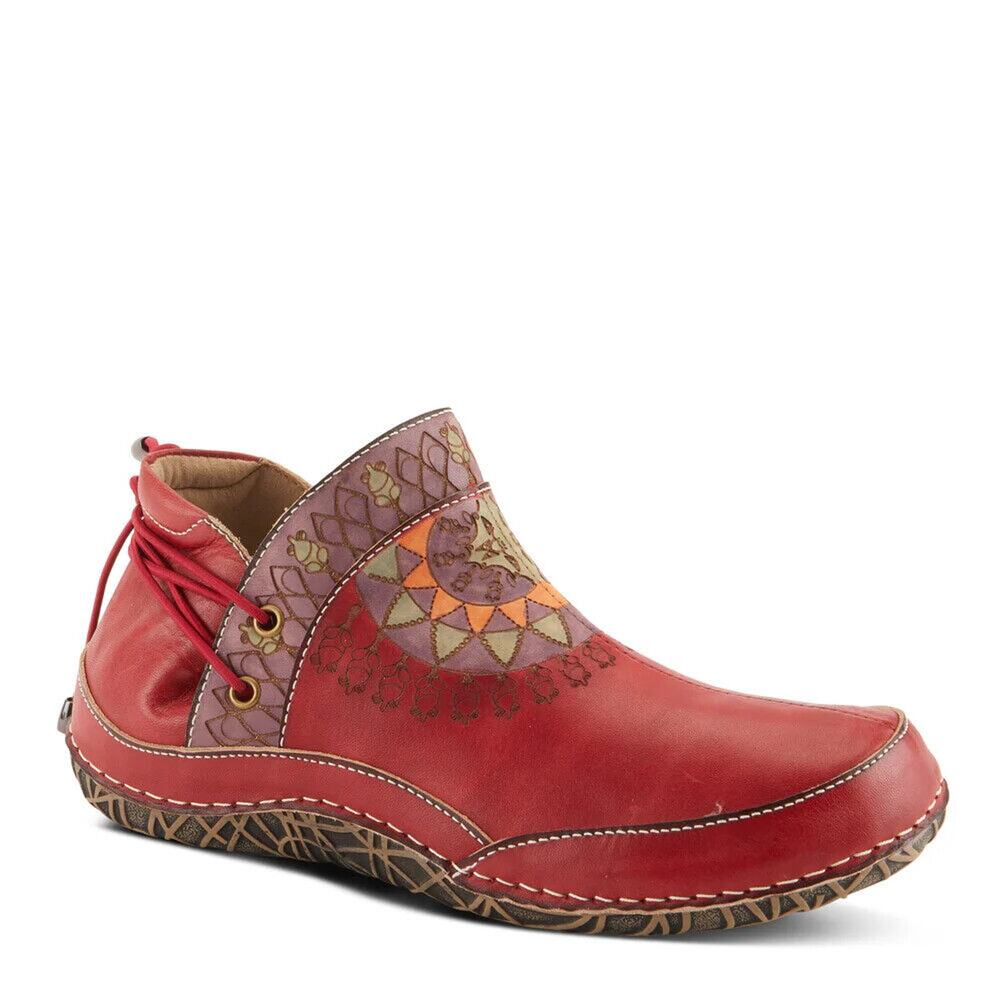 L'Artiste by Spring Step Womens Windermere Leather Moccasin -- Red Multi NEW